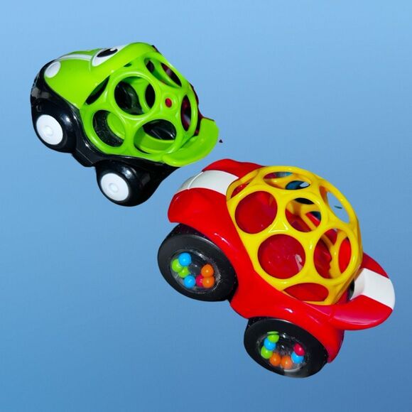 Lot of 4 OBall Toys Cars/Rattles Toddler/Baby - Picture 2 of 4